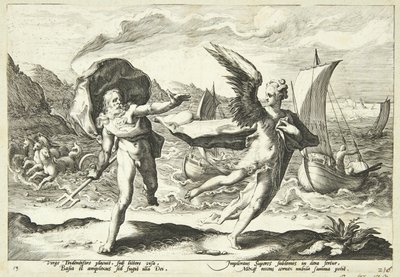 Koronis trasformata in un corvo da Hendrick Goltzius
