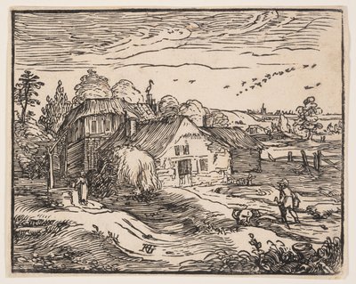 Paesaggio con casa colonica da Hendrick Goltzius