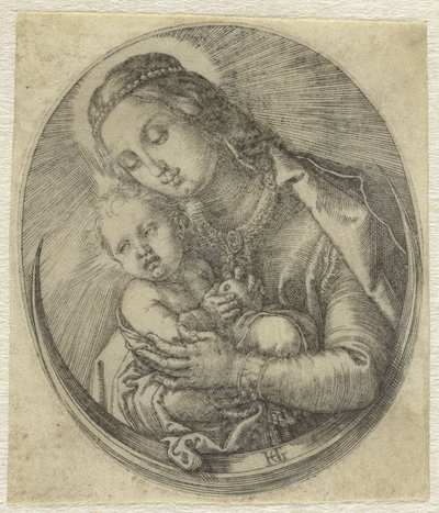 Maria con Bambino su una mezzaluna da Hendrick Goltzius