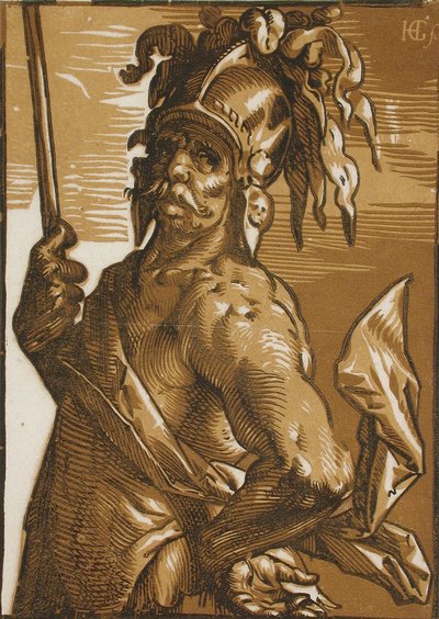 Mars (Halbfigur) da Hendrick Goltzius
