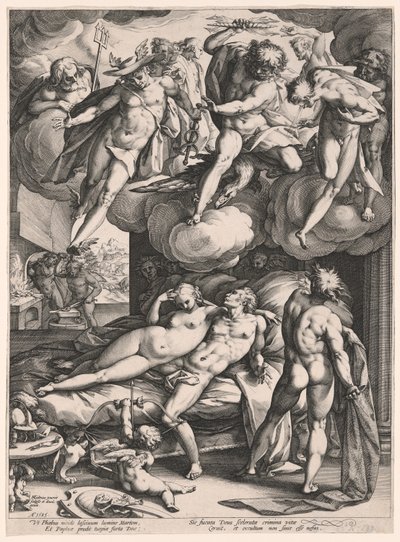 Marte e Venere sorpresi da Vulcano da Hendrick Goltzius