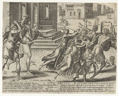 Il mio e il tuo scacciano Unità, Amore, Pace e Timore di Dio da Hendrick Goltzius