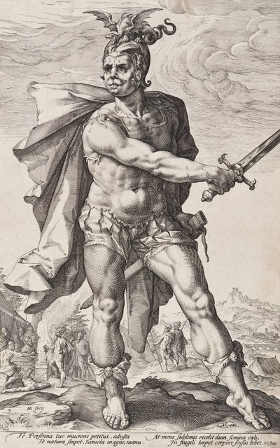 Mucio Scevola (Eroi romani, tavola 3) da Hendrick Goltzius