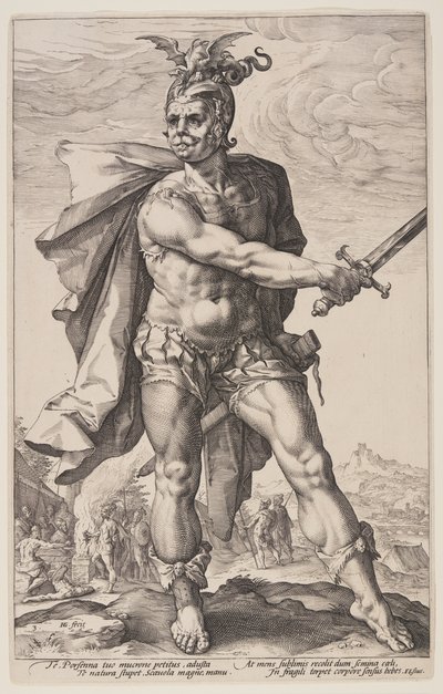 Mucius Scaevola, da Gli eroi romani da Hendrick Goltzius