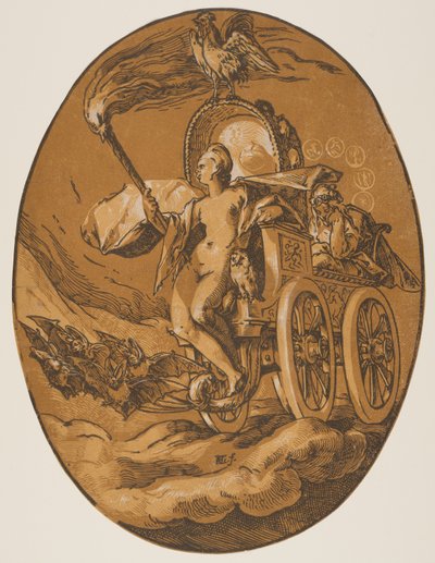 Nox, da Le divinità da Hendrick Goltzius