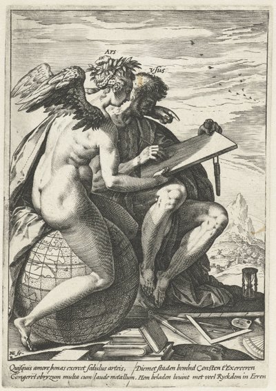 Esercizio e Arte (Ars / Usus) da Hendrick Goltzius