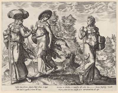 Orpa lascia Naomi e Ruth da Hendrick Goltzius