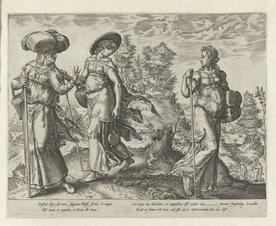 Orpa lascia Naomi e Ruth da Hendrick Goltzius