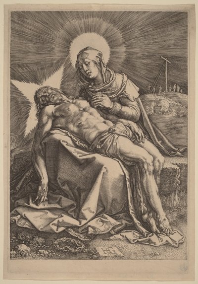 Pietà (La Vergine addolorata con il Cristo morto in grembo) da Hendrick Goltzius
