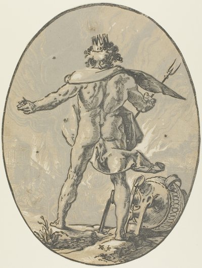 Plutone, tavola quattro da Demogorgon e le divinità da Hendrick Goltzius
