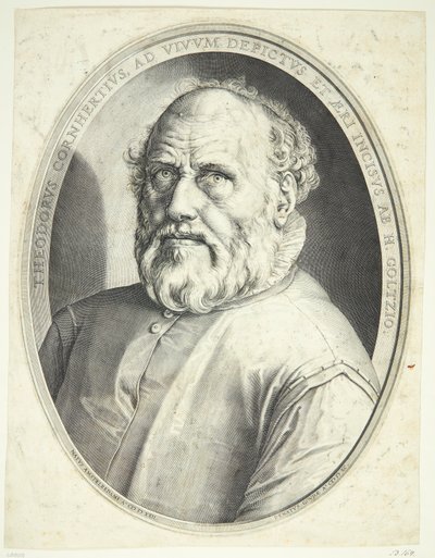 Ritratto di Dirck Volkertsz Coornhert da Hendrick Goltzius