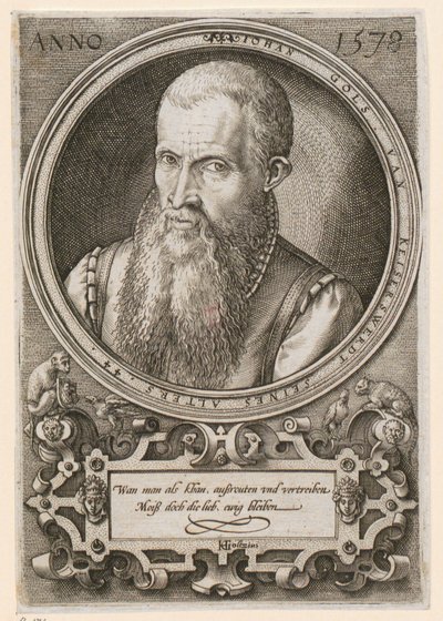 Ritratto di Jan Goltz II [Jan Gols; Johan Gols] da Hendrick Goltzius