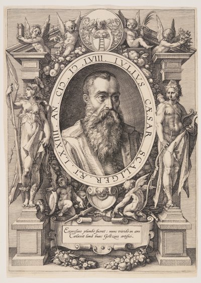 Ritratto di Giulio Cesare Scaligero da Hendrick Goltzius