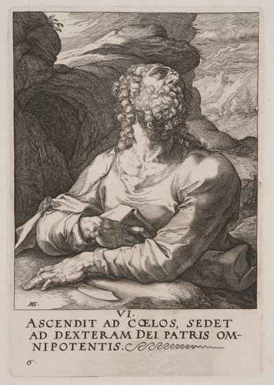 San Bartolomeo, di Cristo, gli Apostoli e San Paolo con il Credo da Hendrick Goltzius