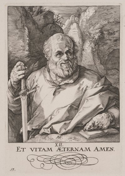 San Mattia, da Cristo, gli Apostoli e San Paolo con il Credo da Hendrick Goltzius