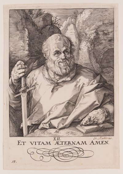 San Mattia, da Cristo, gli Apostoli e San Paolo con il Credo da Hendrick Goltzius