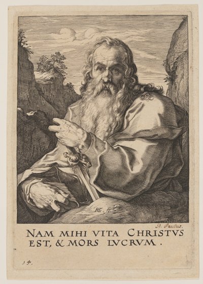 San Paolo, da Cristo, gli Apostoli e San Paolo con il Credo da Hendrick Goltzius