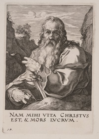 San Paolo, da Cristo, gli Apostoli e San Paolo con il Credo da Hendrick Goltzius