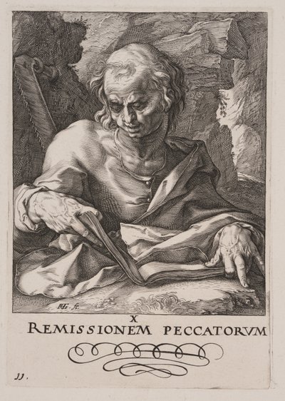 San Simone, da Cristo, gli Apostoli e San Paolo con il Credo da Hendrick Goltzius