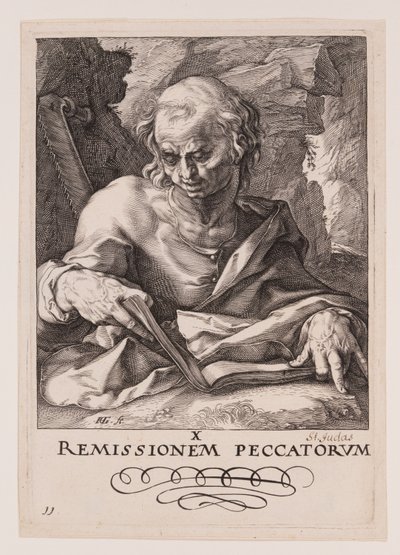 San Simone, da Cristo, gli Apostoli e San Paolo con il Credo da Hendrick Goltzius