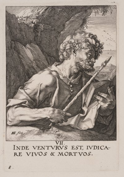 San Tommaso, da Cristo, gli Apostoli e San Paolo con il Credo da Hendrick Goltzius
