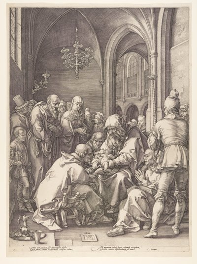 La circoncisione, da La nascita e la prima vita di Cristo da Hendrick Goltzius
