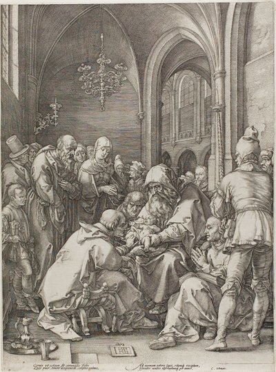 La Circoncisione, tavola quattro da La Nascita e la Prima Infanzia di Cristo da Hendrick Goltzius