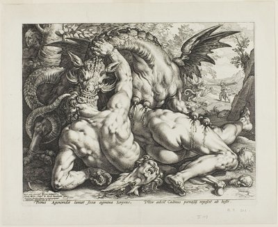 Il drago che divora i compagni di Cadmo da Hendrick Goltzius