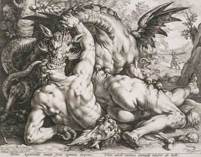 Il drago che divora i compagni di Cadmo da Hendrick Goltzius