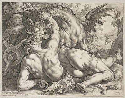 Il drago che divora i compagni di Cadmo da Hendrick Goltzius