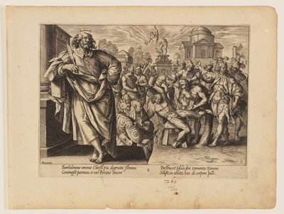Il martirio di San Bartolomeo, da Il martirio di Cristo e degli Apostoli da Hendrick Goltzius