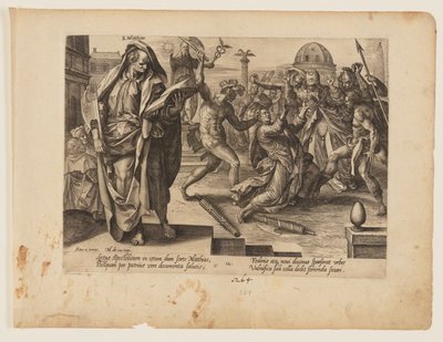 Il martirio di San Mattia, da Il martirio di Cristo e degli Apostoli da Hendrick Goltzius