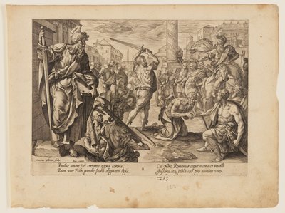 Il martirio di San Paolo, da Il martirio di Cristo e degli Apostoli da Hendrick Goltzius