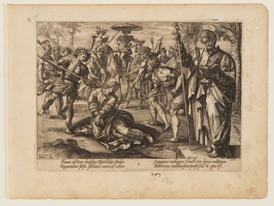 Il martirio di San Tommaso, da Il martirio di Cristo e degli Apostoli da Hendrick Goltzius