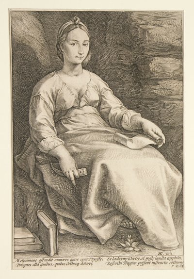 Le nove muse: Melpomene, #3 in una serie di 9 da Hendrick Goltzius