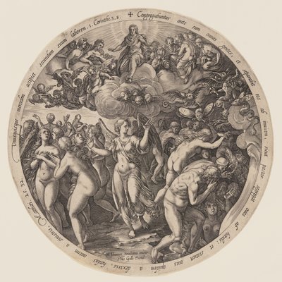 La separazione tra i beati e i dannati da Hendrick Goltzius