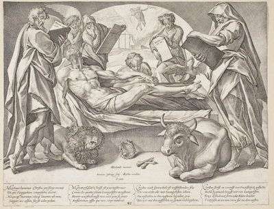 Il Cristo morto e i quattro evangelisti da Hendrick Goltzius