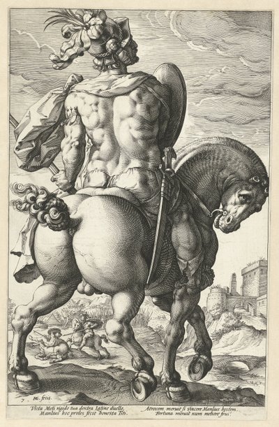 Tito Manlio (serie De Romeinse helden) da Hendrick Goltzius