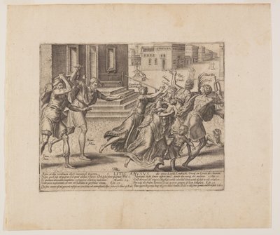A ciascuno il suo, da Litis Abusus (Gli abusi della legge) da Hendrick Goltzius