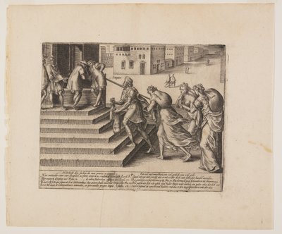 Giustizia disuguale, da Litis Abusus (Gli abusi della legge) da Hendrick Goltzius