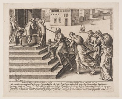 Giustizia disuguale, piatto 4 da Gli abusi della legge da Hendrick Goltzius