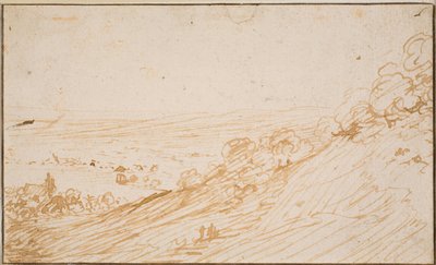 Paesaggio con pendio da Hendrick Goudt