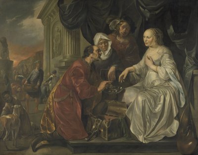 Rebecca riceve doni dal servo di Abramo da Hendrick Heerschop
