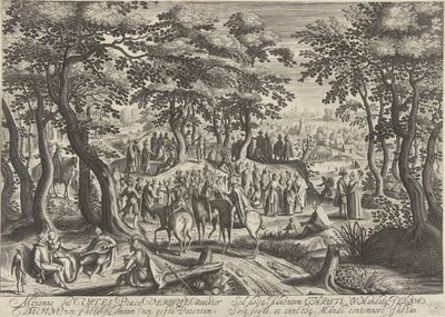 Giovanni Battista predica alla folla da Hendrick Hondius (I)