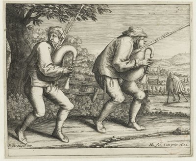 Due suonatori di cornamusa da Hendrick Hondius (I)