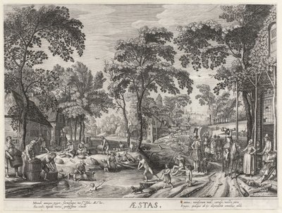 Estate, una compagnia presso un laghetto da Hendrick Hondius (I)