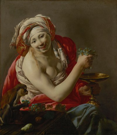 Baccante con una Scimmia da Hendrick ter Brugghen