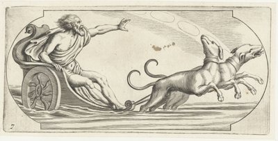 Un dio del mare su un carro da guerra da Hendrick de Keyser (I)