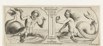 Due compartimenti, in ciascuno un tritone da Hendrick de Keyser (I)