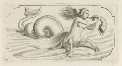 Figura femminile soffia in una conchiglia da Hendrick de Keyser (I)